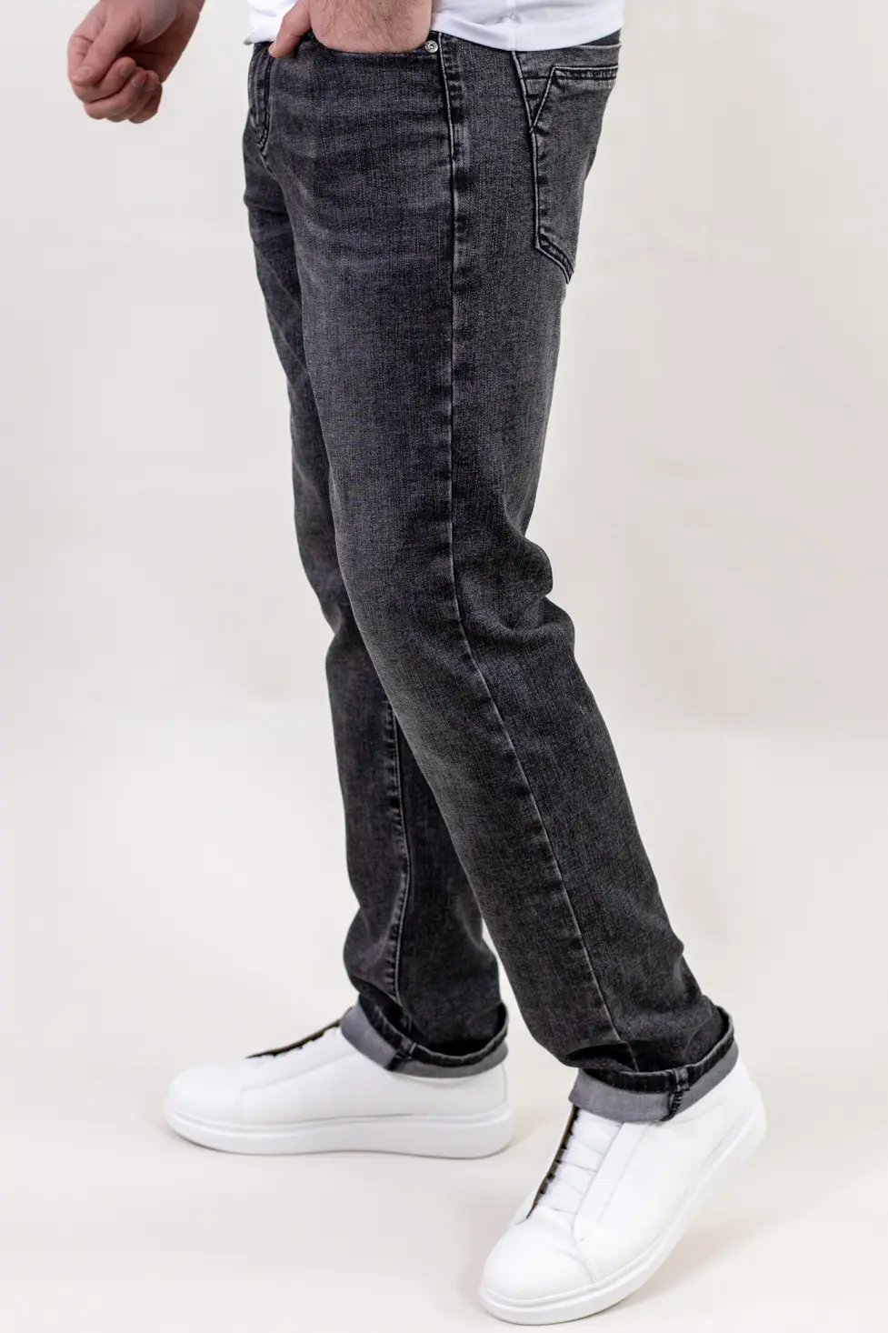 Blugi bărbați regular fit – gri antracit wash [3]