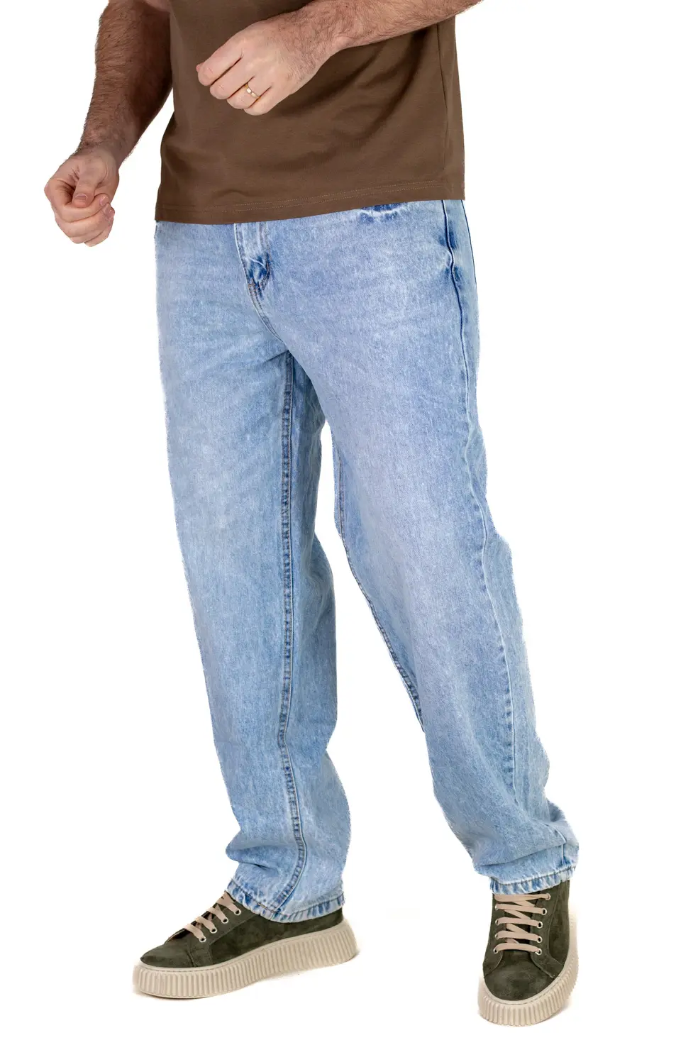 BLUGI - Blugi Bărbați Baggy Fit Albastru Vintage – Stil Retro Streetwear