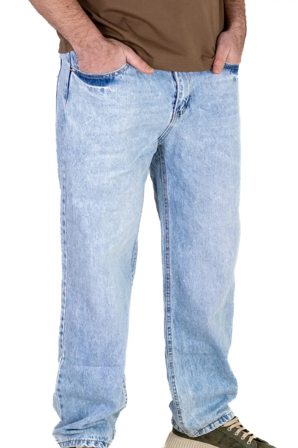 Blugi Bărbați Baggy Fit Albastru Vintage – Stil Retro Streetwear [6]