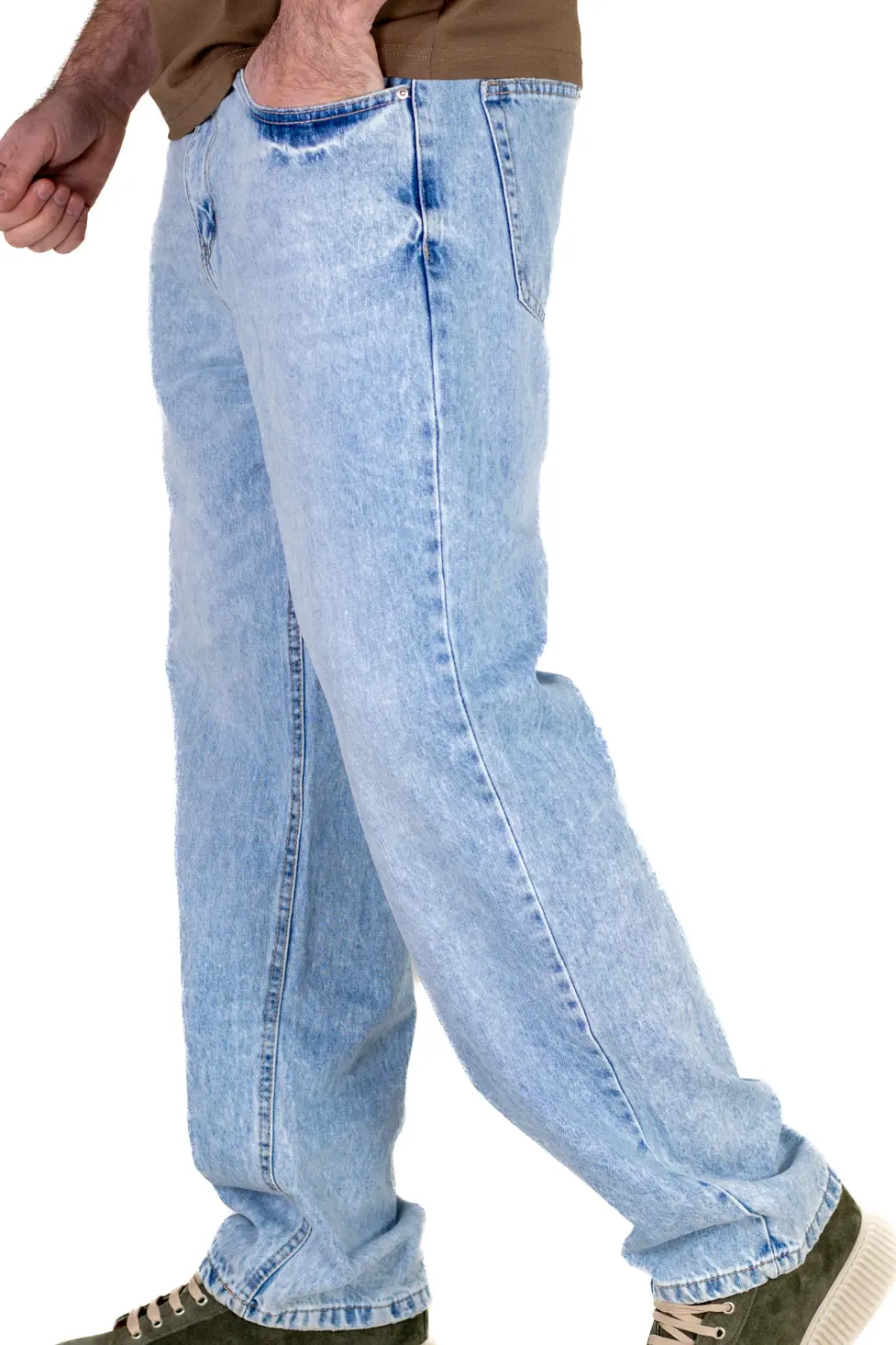 Blugi Bărbați Baggy Fit Albastru Vintage – Stil Retro Streetwear [5]