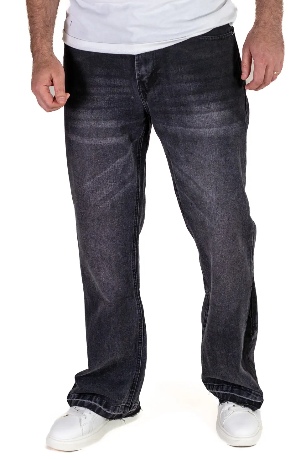 Blugi barbati straight-fit gri [4]