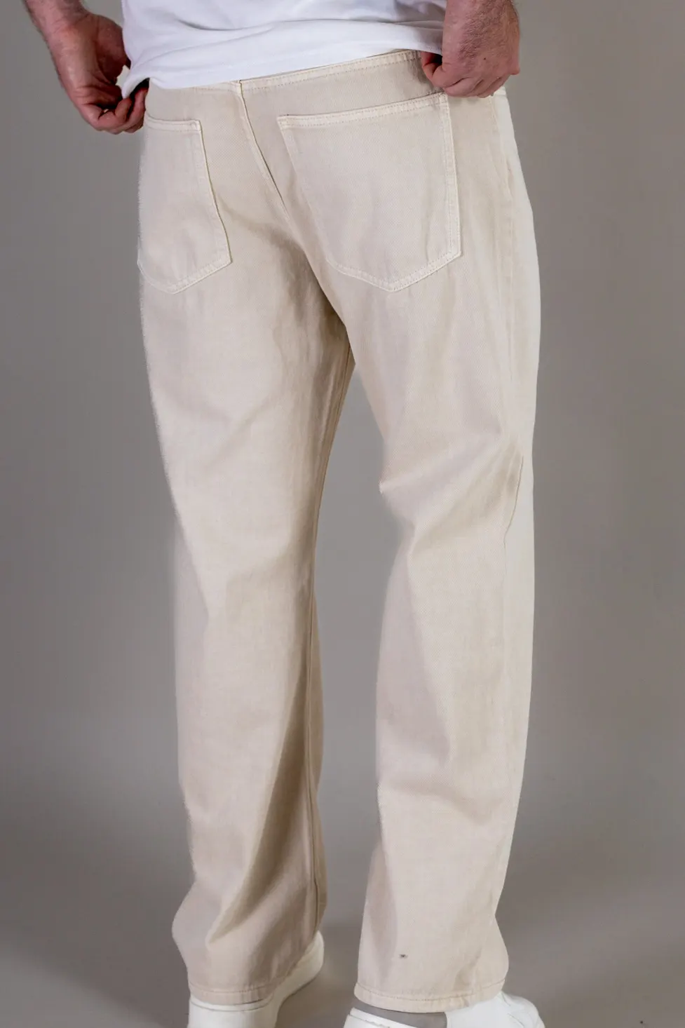 Blugi barbati straight-fit crem [4]