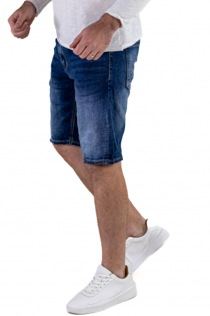 BERMUDE - Blugi scurti simpli albastru denim