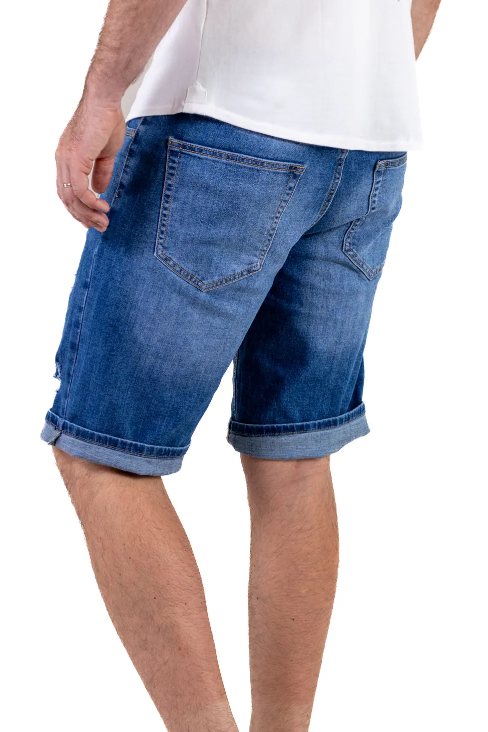Blugi scurți pentru bărbați – Stil Ripped [2]
