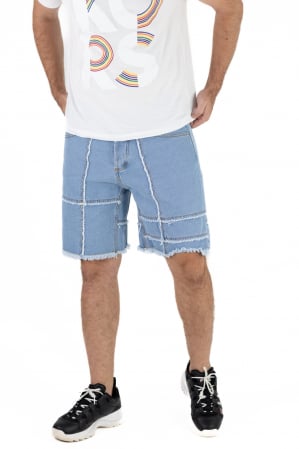 Promotii - Blugi scurti simpli indigo - Copie
