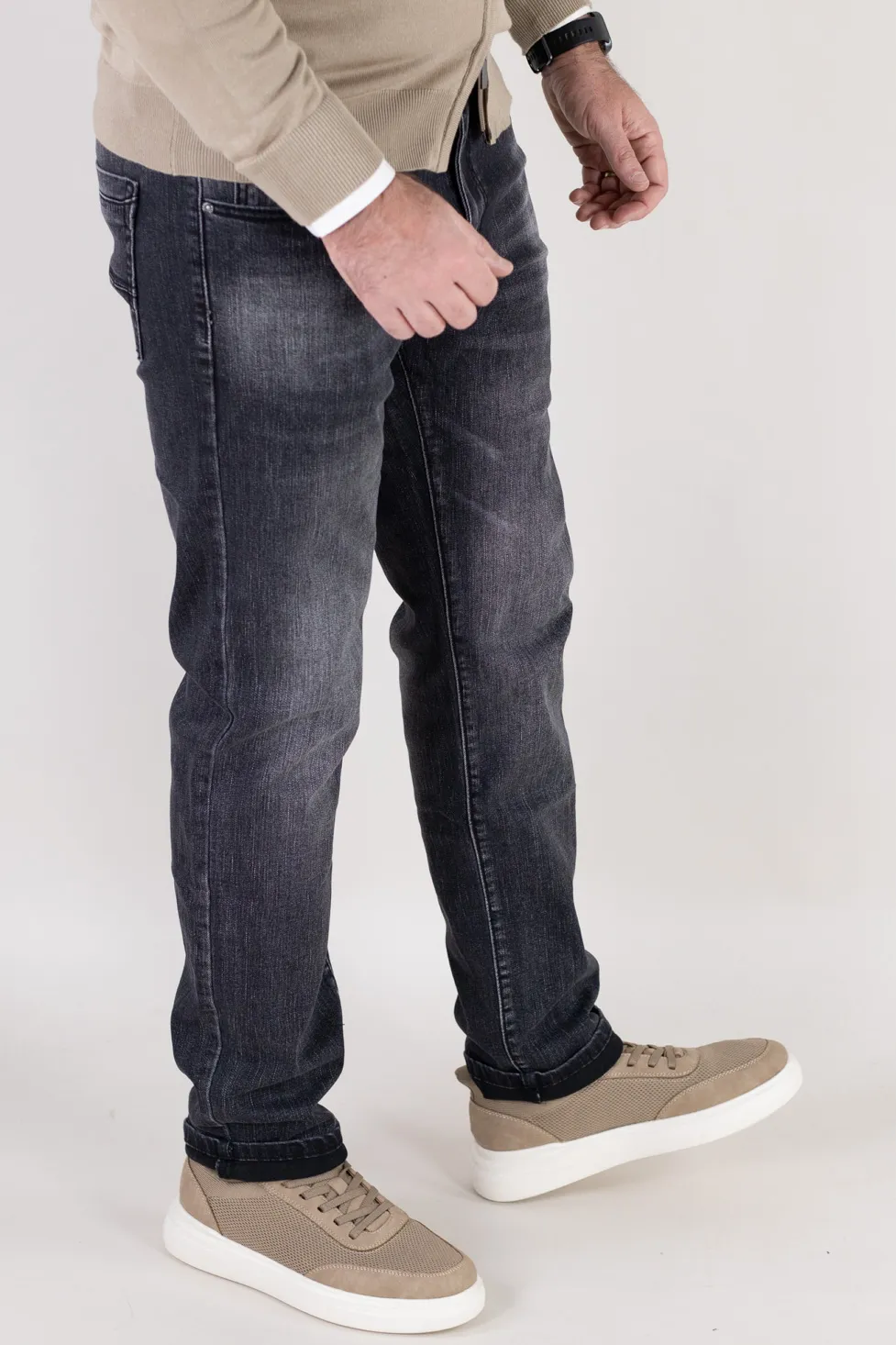 Blugi gri simpli barbati regular fit [3]