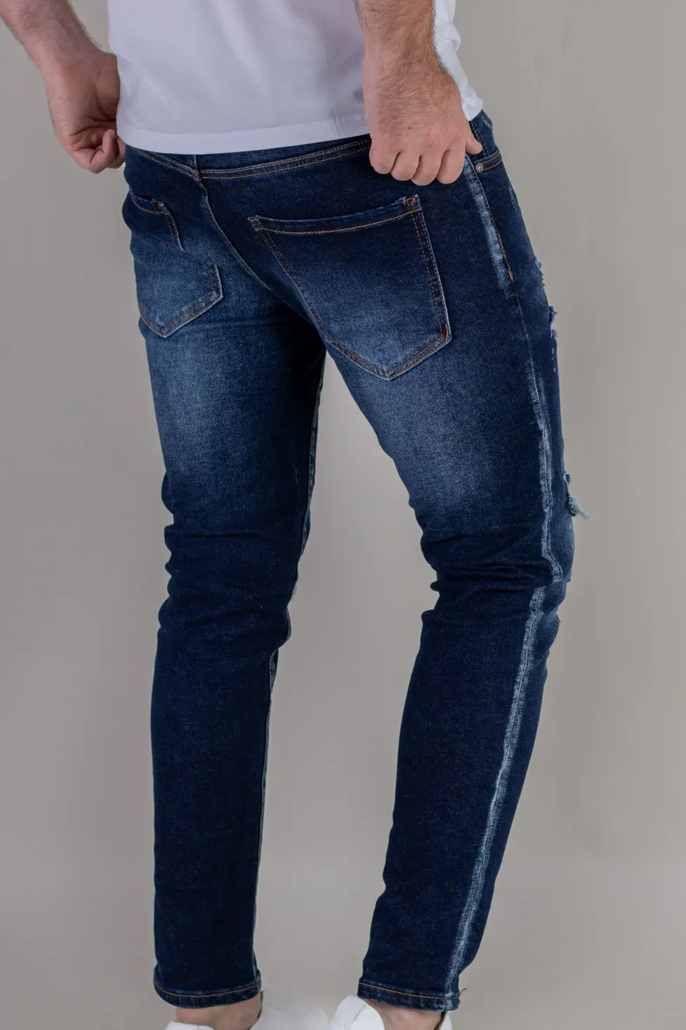 Blugi barbati slim fit – albastru închis [7]