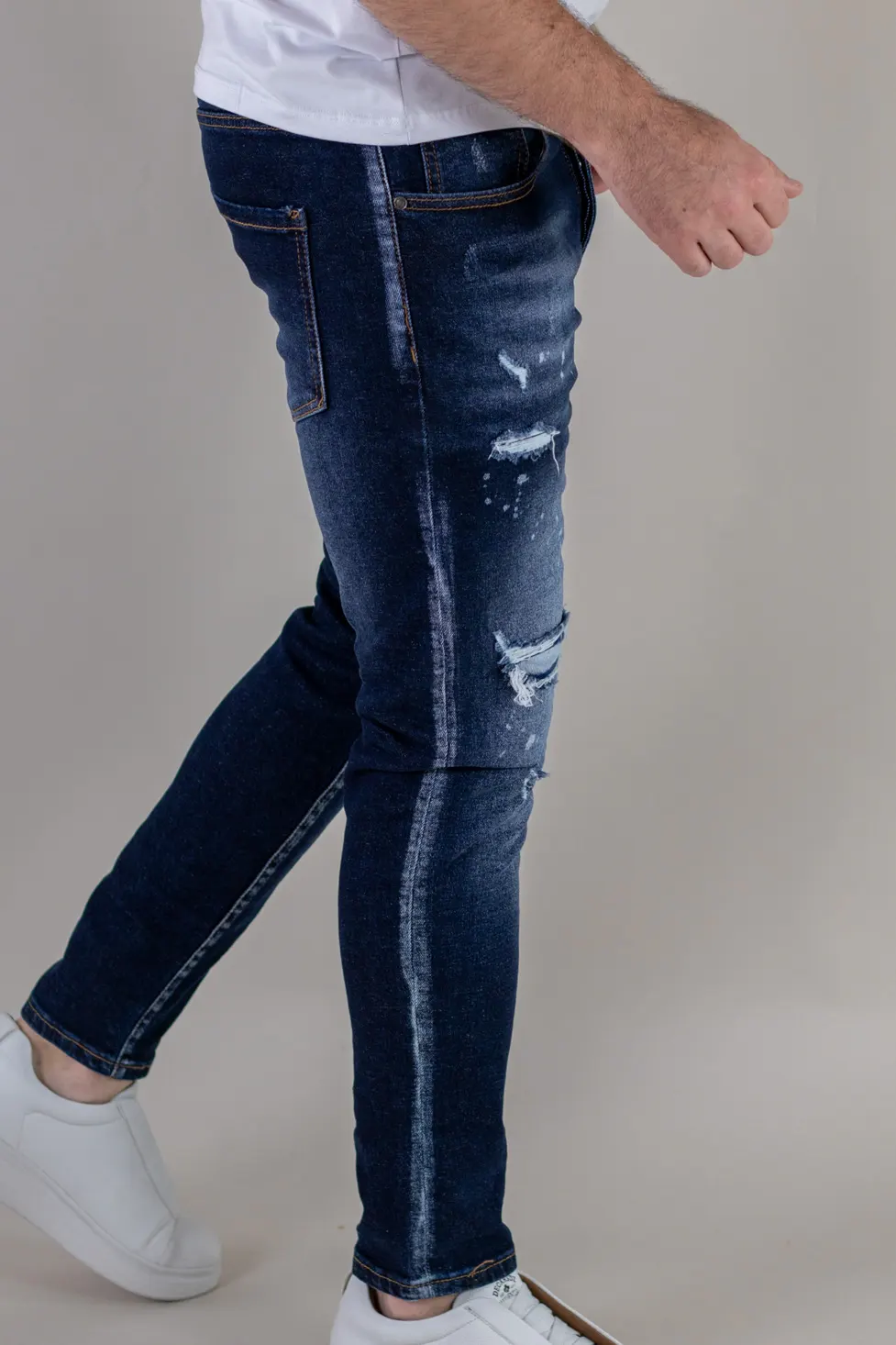 Blugi barbati slim fit – albastru închis [8]