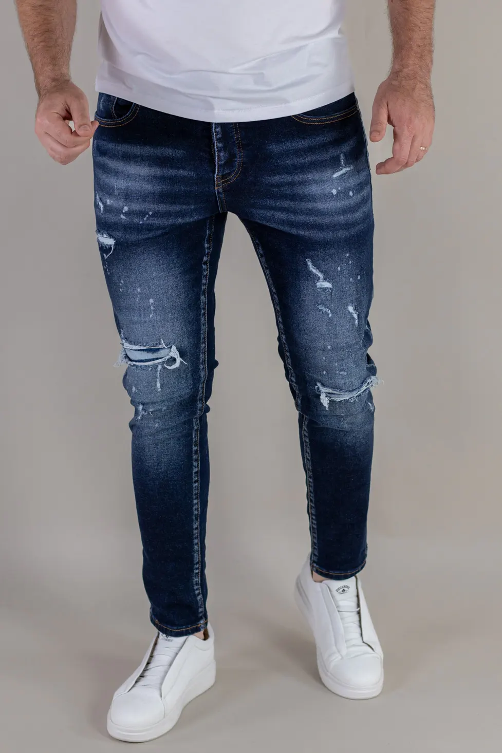 BLUGI - Blugi barbati slim fit – albastru închis