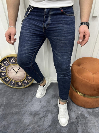 Promotii - Blugi skinny fit albastru indigo
