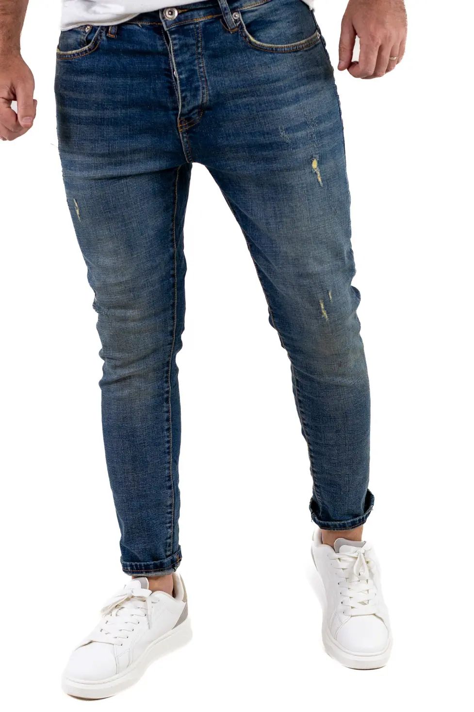 Promotii - Blugi skinny fit albastru denim bărbați