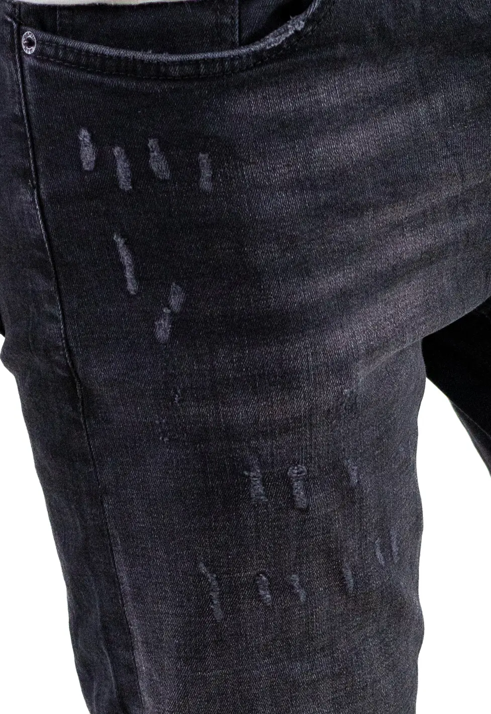 Blugi skinny fit negri pentru bărbați, din denim premium [1]