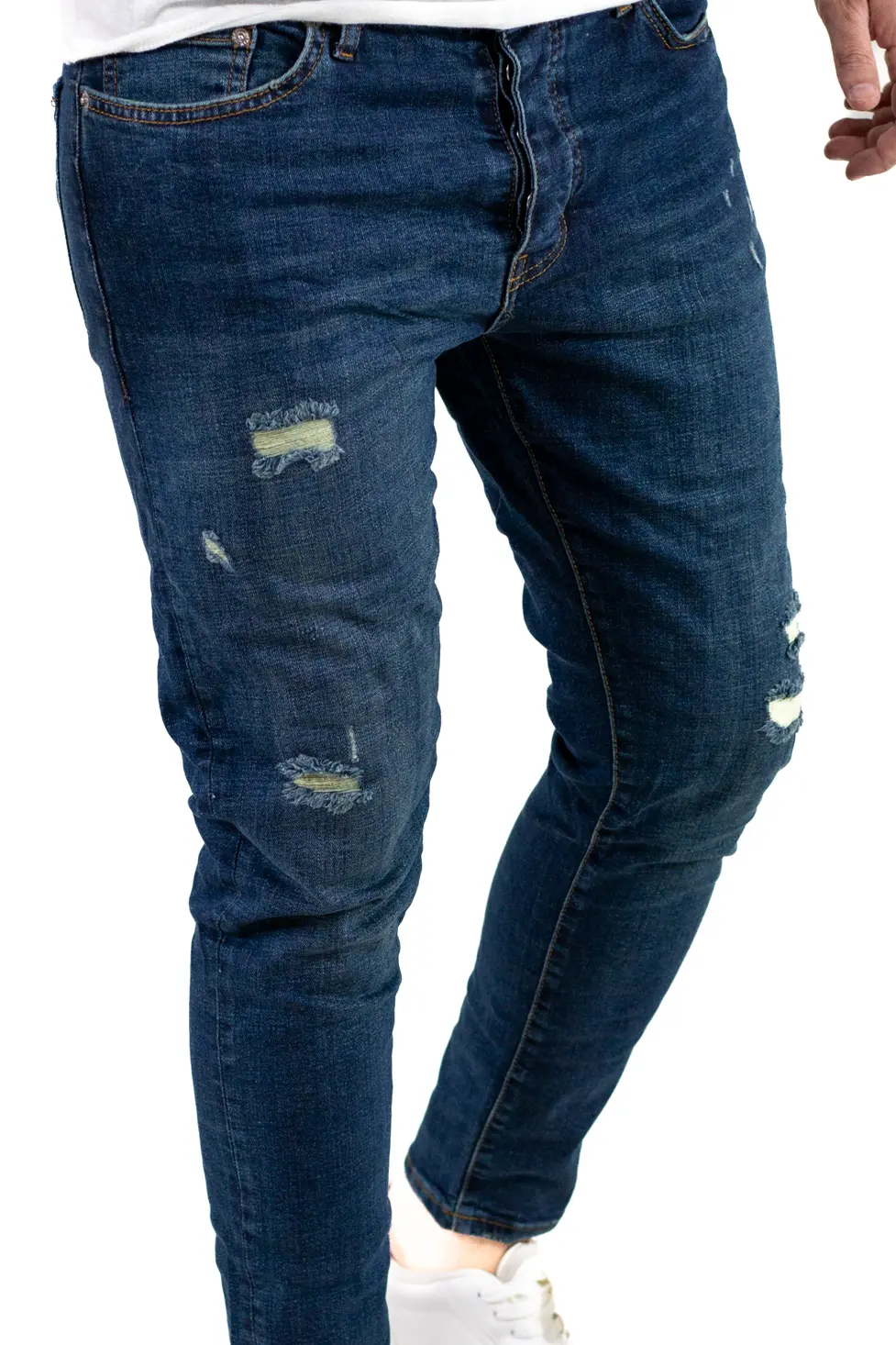 Blugi skinny fit albastru-verzui bărbați [1]