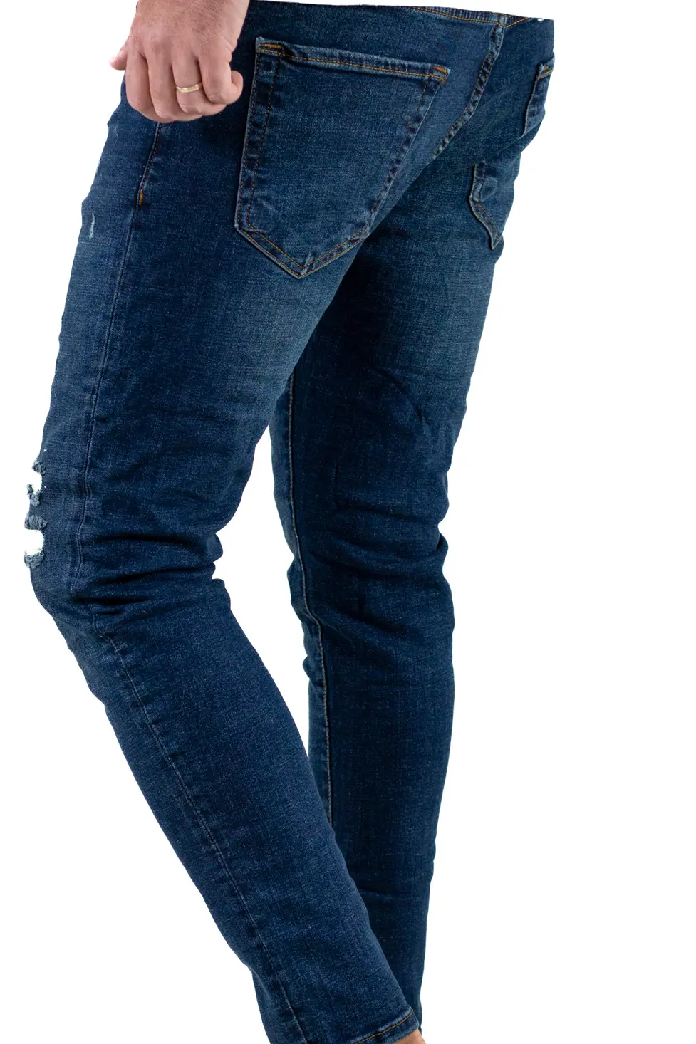 Blugi skinny fit albastru-verzui bărbați [6]