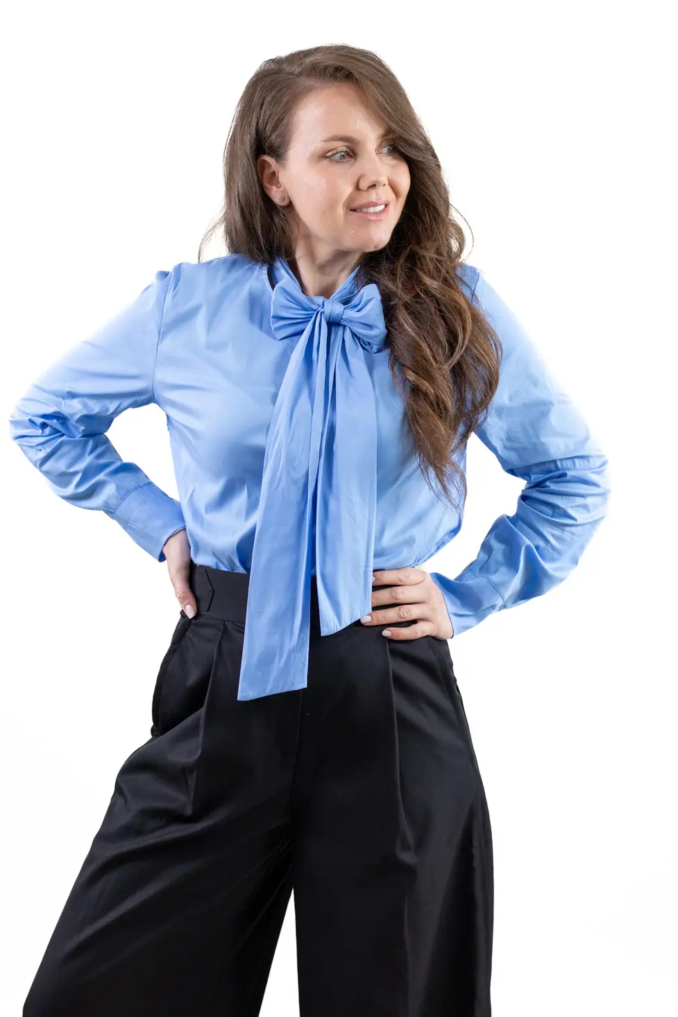 Noutati - Camasă elegantă cu fundă lungă