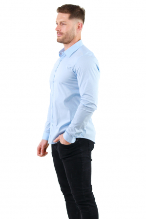 Camasa regular fit albastra guler normal [7]