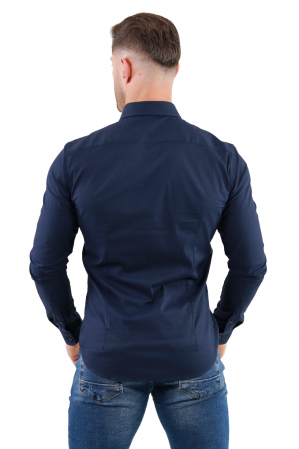 Camasa slim fit bleumarin guler normal [1]