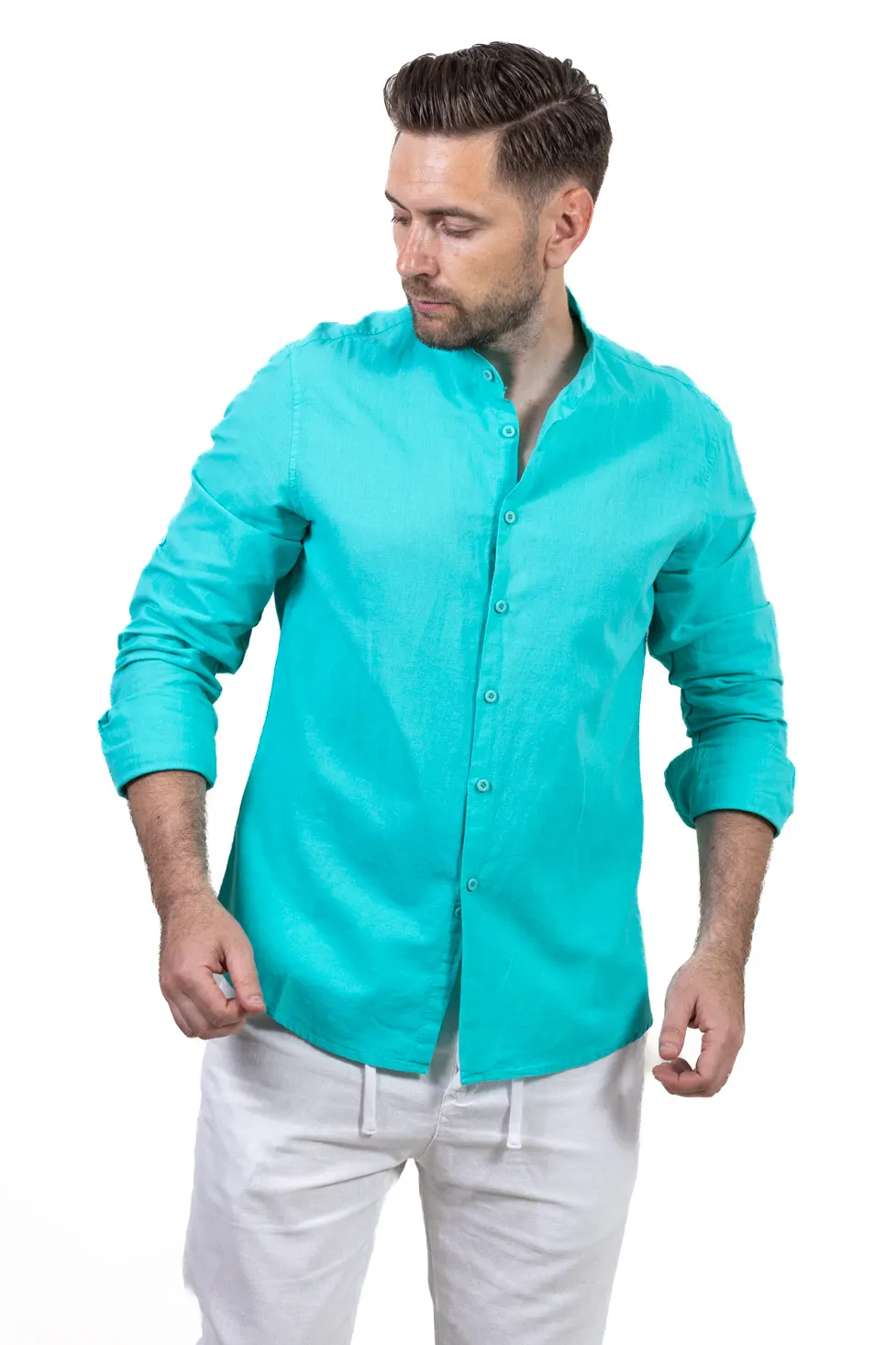 Camasa verde aqua barbati din in [5]