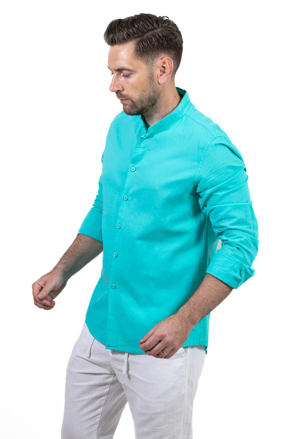 Camasa verde aqua barbati din in [6]