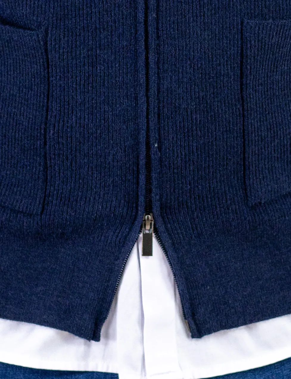 Cardigan elegant bărbați cu fermoar dublu șiguler clasic, bleumarin [3]