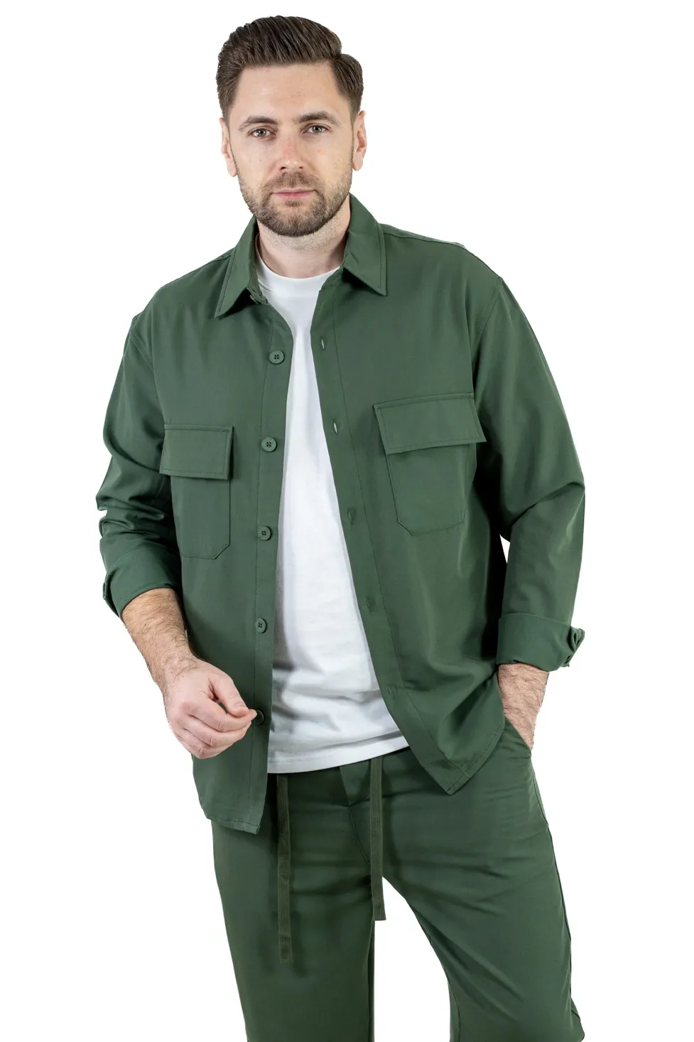 Compleu verde de vara barbati - Lejer si Aerisit [5]