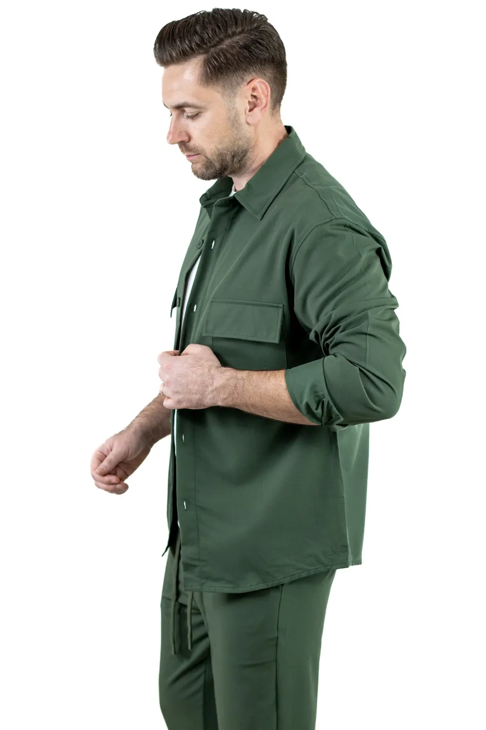 Compleu verde de vara barbati - Lejer si Aerisit [7]