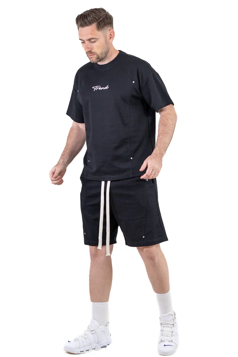 Compleu barbati negru, Ultra-Moale, cu broderie Trend [5]