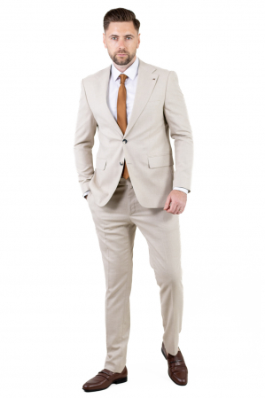 COSTUME - Costum bej elegant de vara pentru bărbați