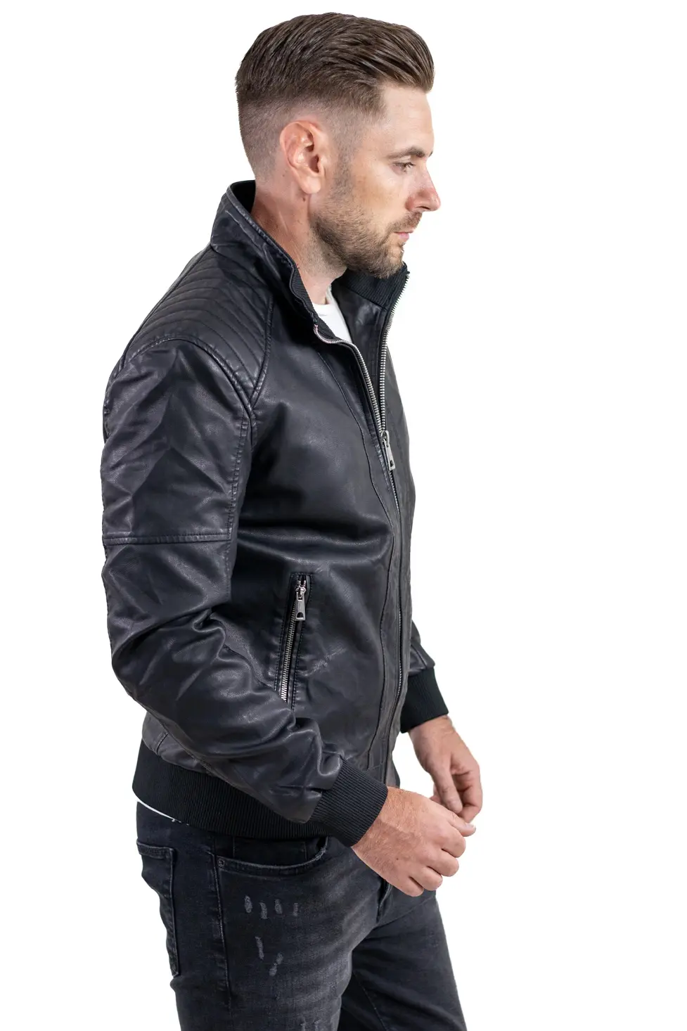 Geacă biker piele ecologică bărbați [2]