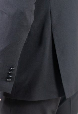 Costum negru elegant de vară cu doua randuri de nasturi [6]