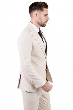 Costum crem elegant de vara pentru bărbați [12]