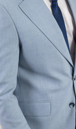 Costum albastru elegant de vara pentru bărbați [11]