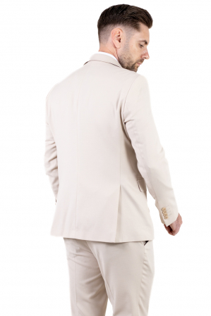 Costum crem elegant de vara pentru bărbați [10]