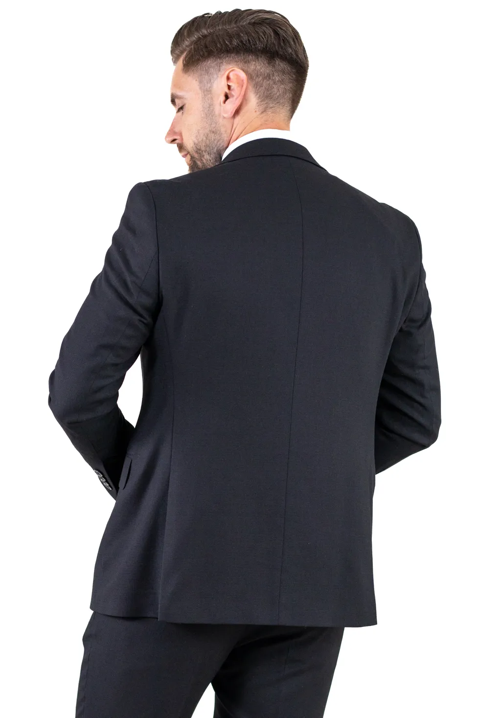 Costum negru elegant de vară pentru bărbați [5]