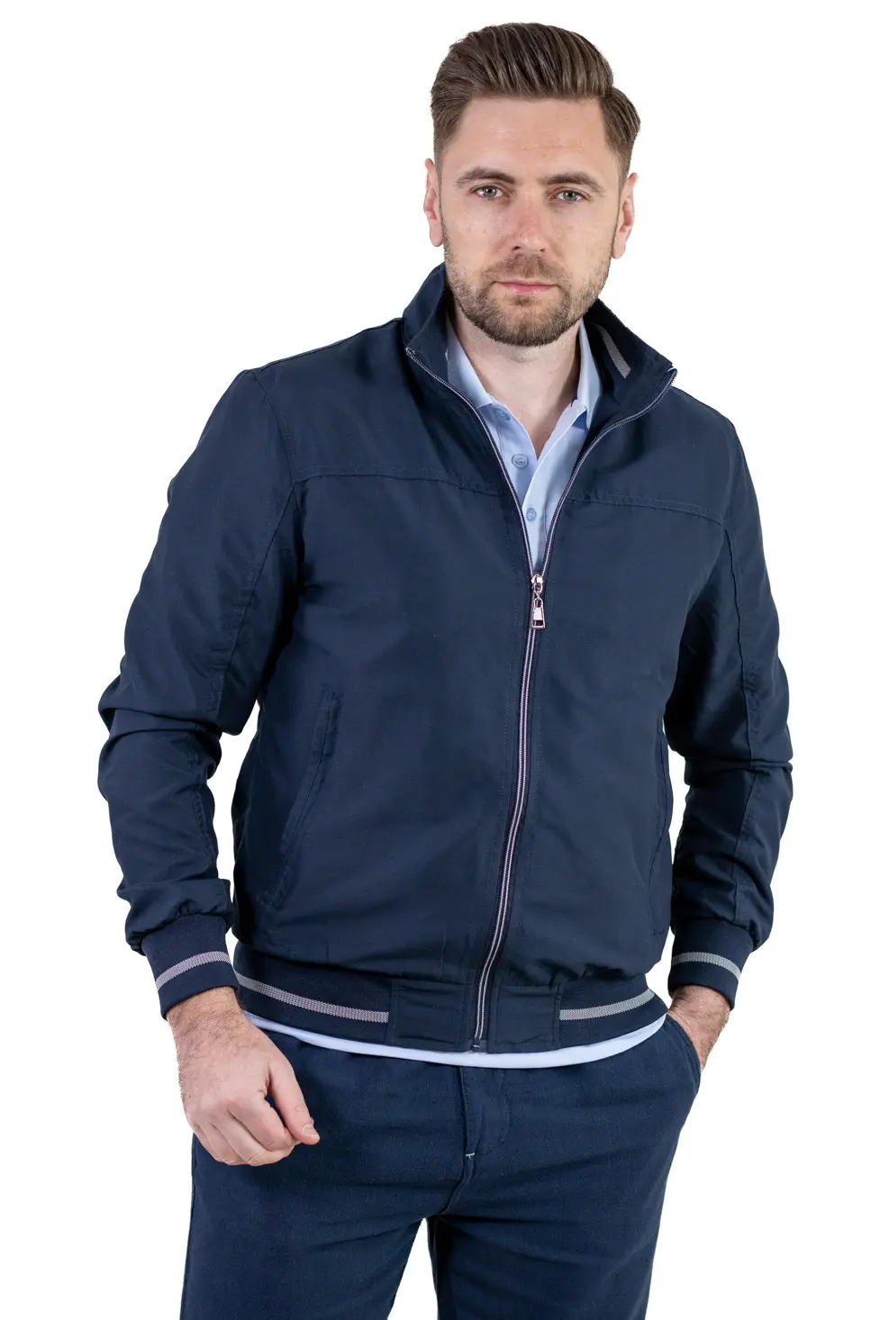 Barbati - Geaca bleumarin usoara de vara