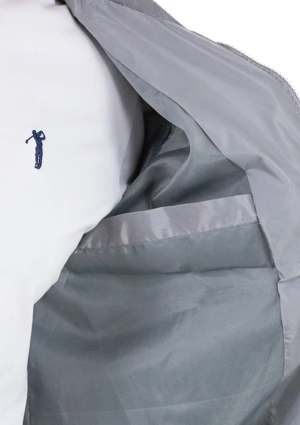 Geaca barbati subtire tip foita gri cu detalii [4]