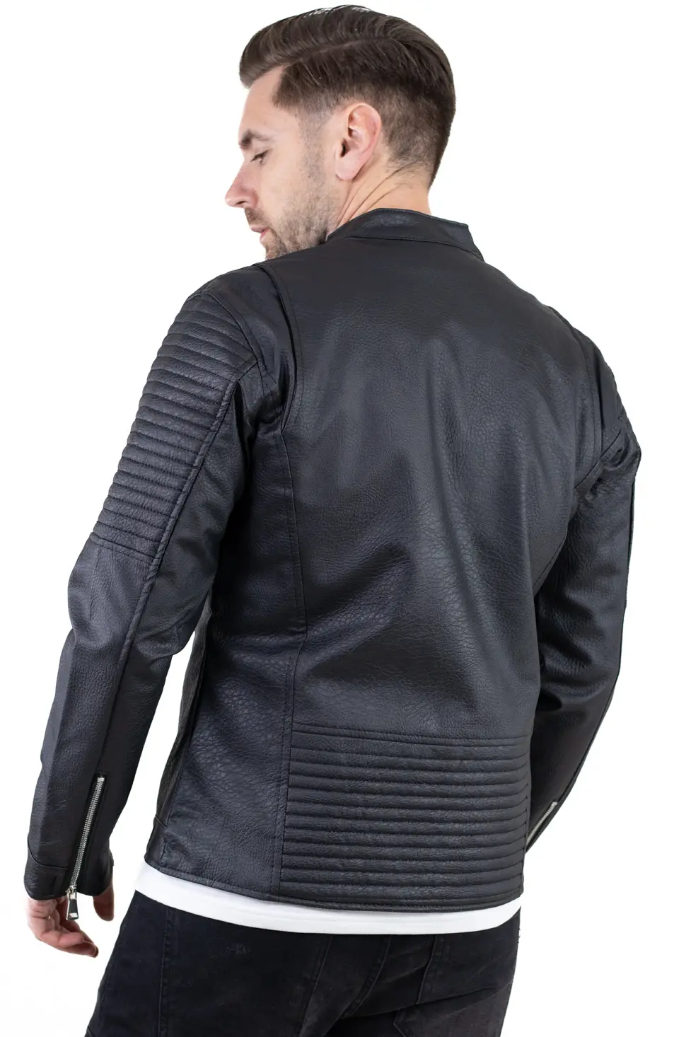 Geaca barbati piele eco biker [3]