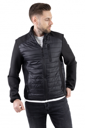 Geaca usoara matlasata combinata cu textil [5]