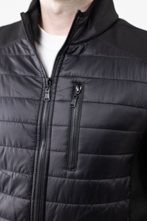 Geaca usoara matlasata combinata cu textil [6]
