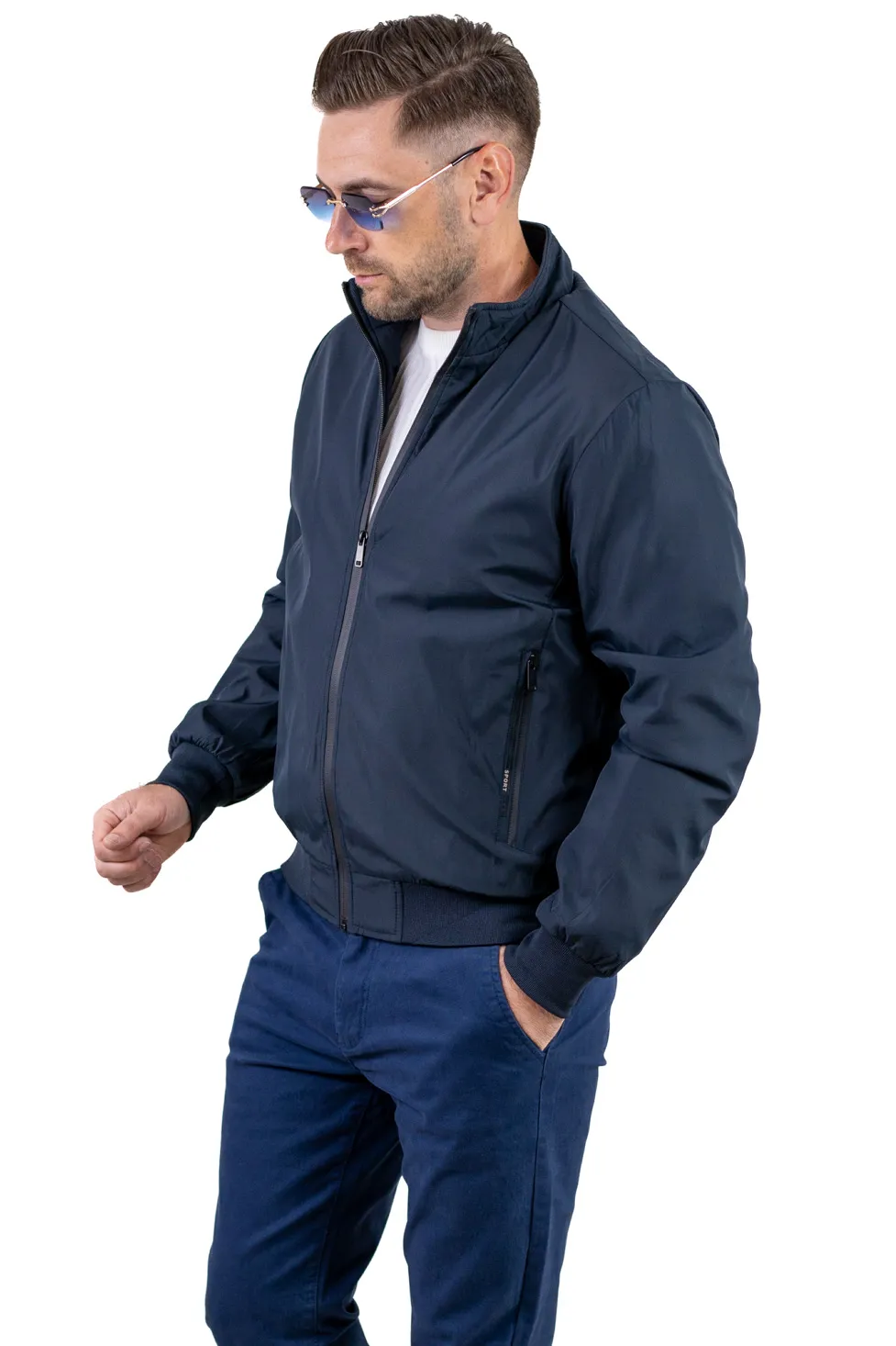 Geaca eleganta de toamnă căptușită bleumarin [1]