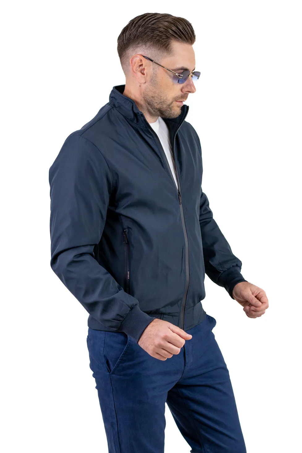 Geaca eleganta de toamnă căptușită bleumarin [2]