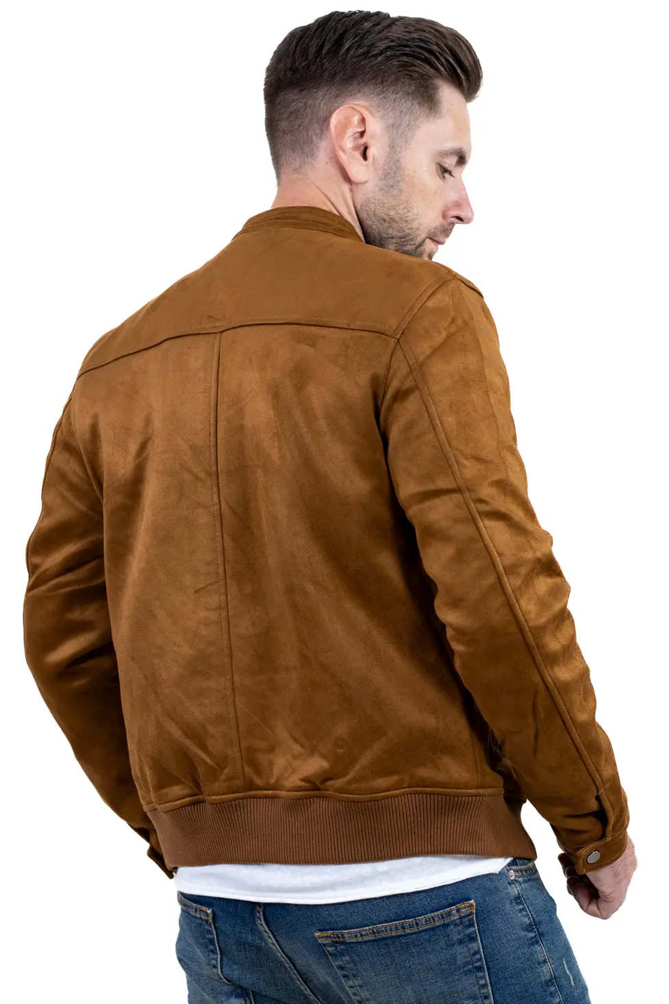 Geacă din piele întoarsă ecologică pentru bărbați – Maxwear [4]