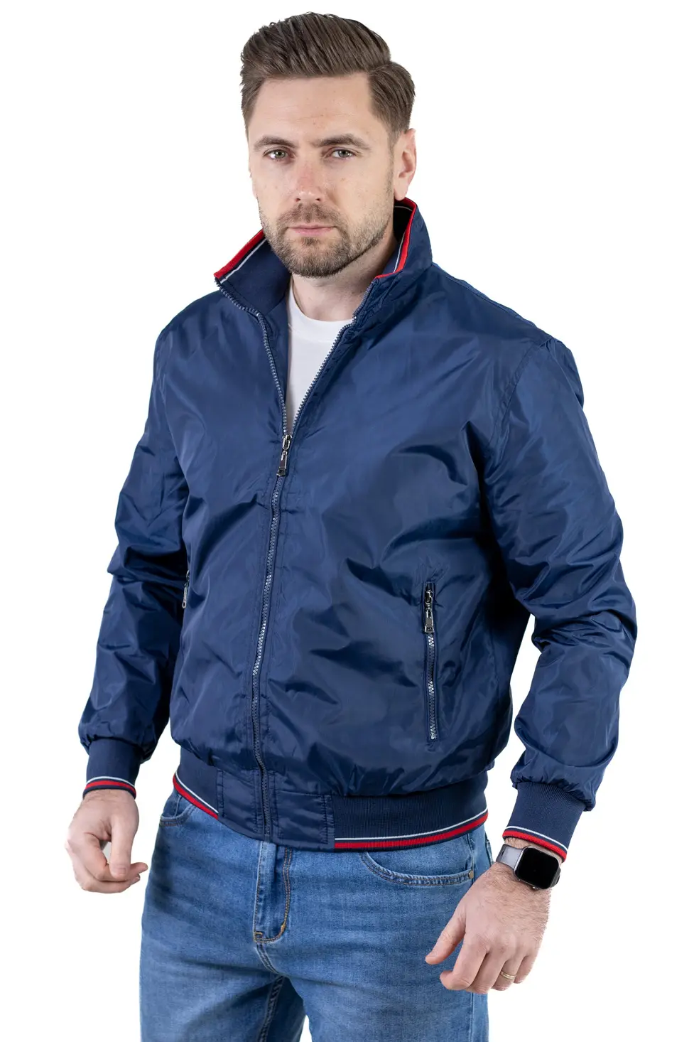 Geaca barbati subtire tip foita bleumarin [1]