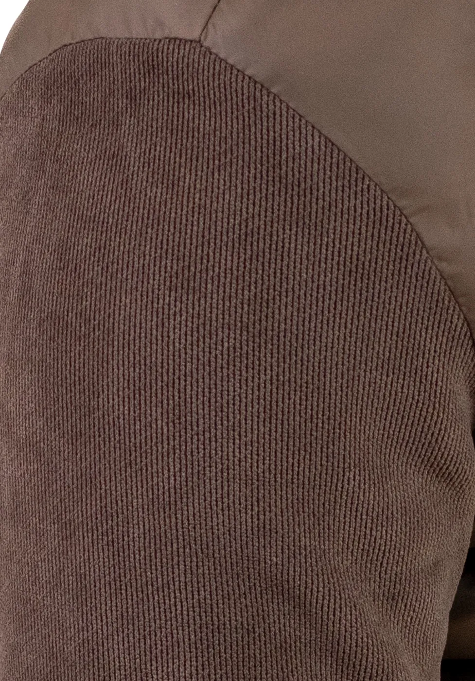Geacă eleganta matlasată cu mâneci din tricot maro [7]
