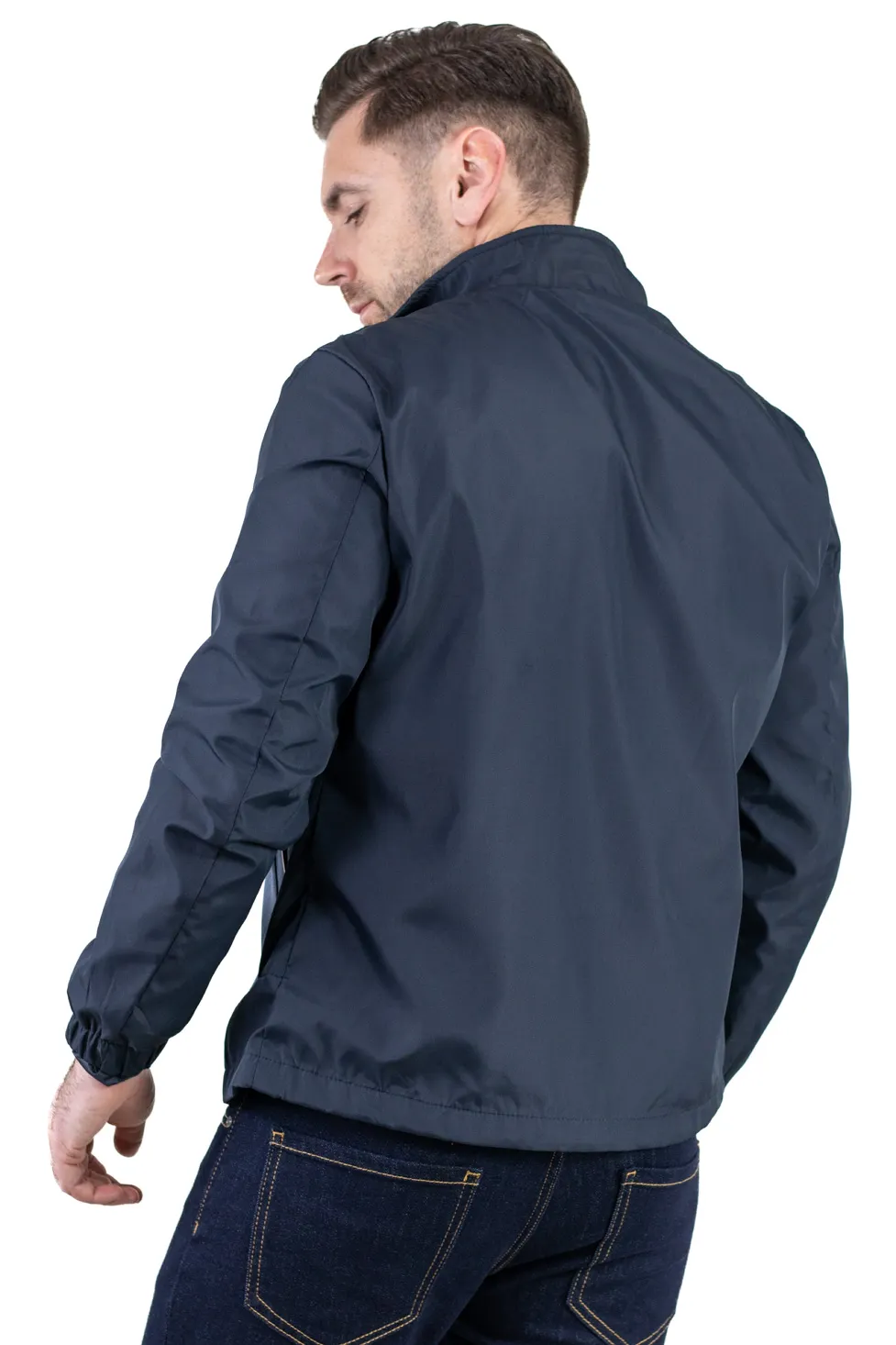 Geaca eleganta usoara regular fit bleumarin [4]