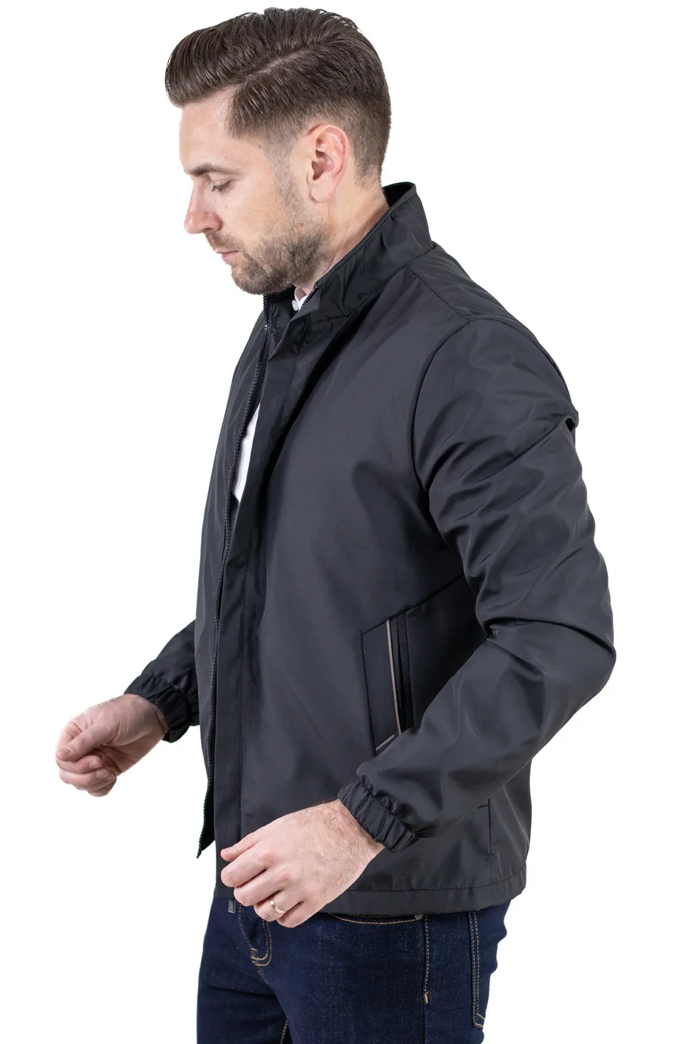 Geaca eleganta usoara regular fit neagra [2]
