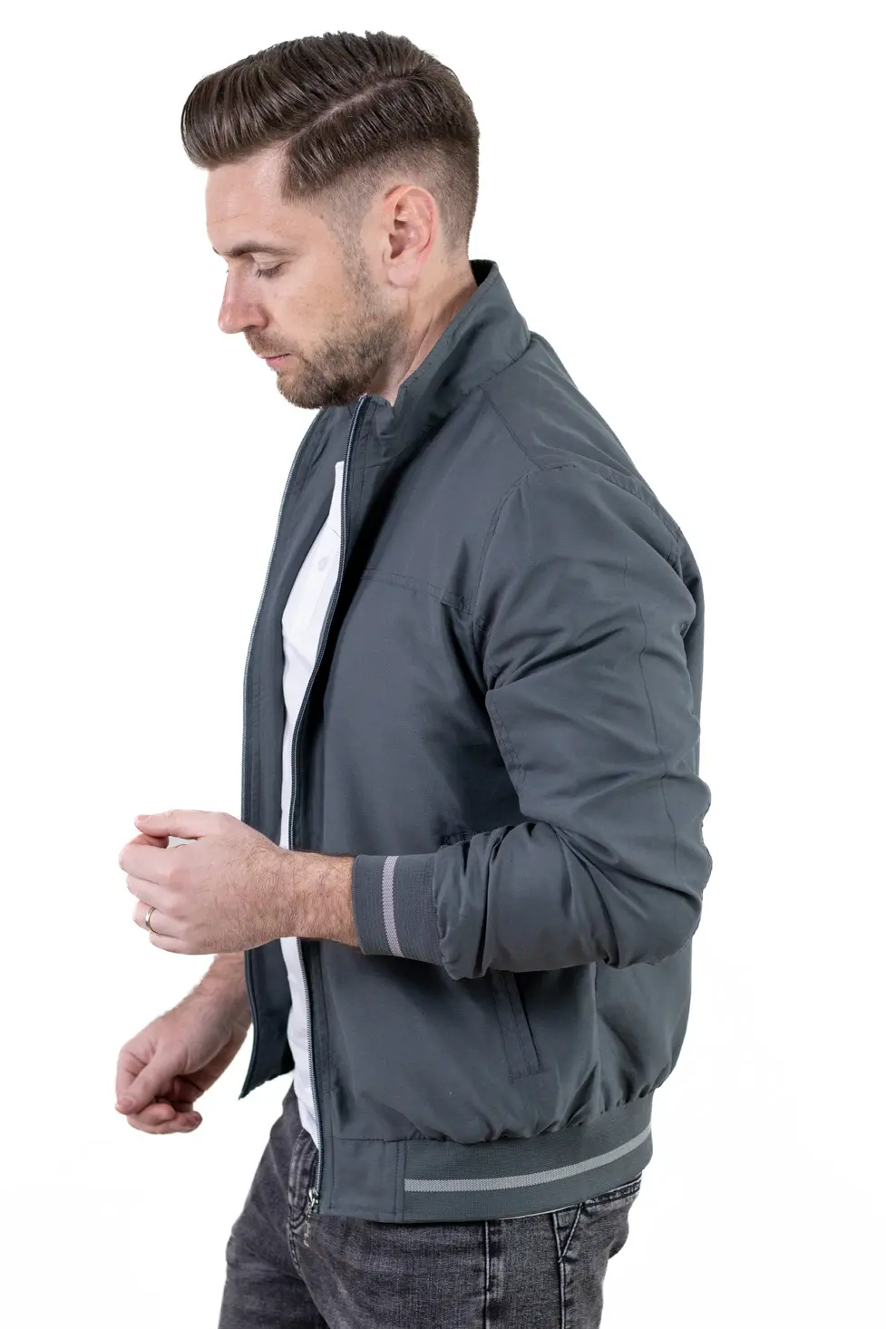 Geaca gri usoara de vara [8]