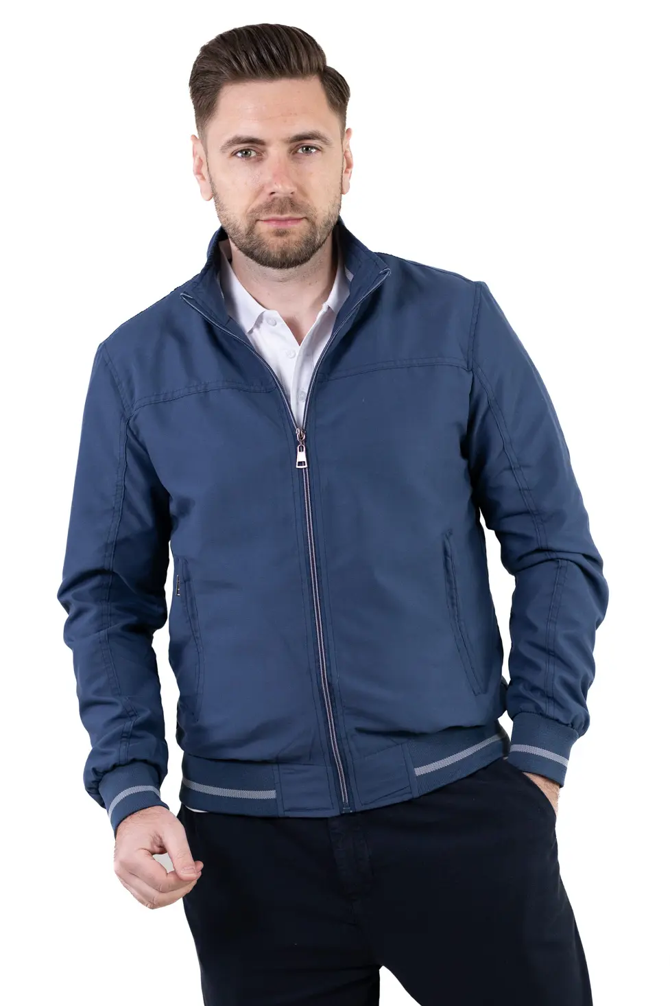 Barbati - Geaca albastra usoara de vara