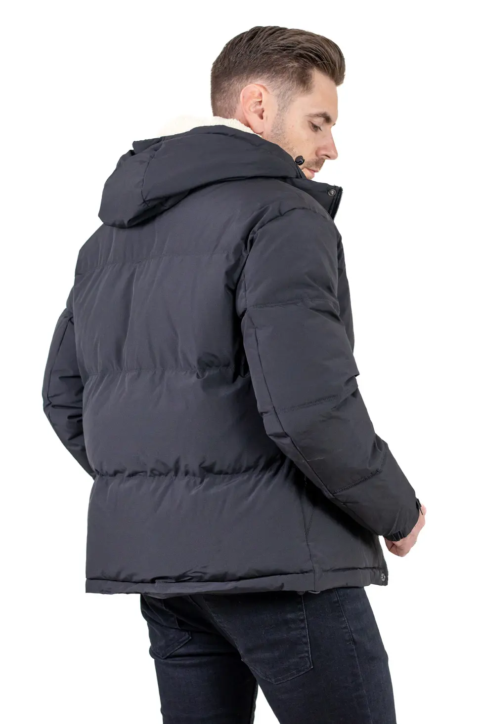 Geacă roșie bărbați cu glugă fixă [5]