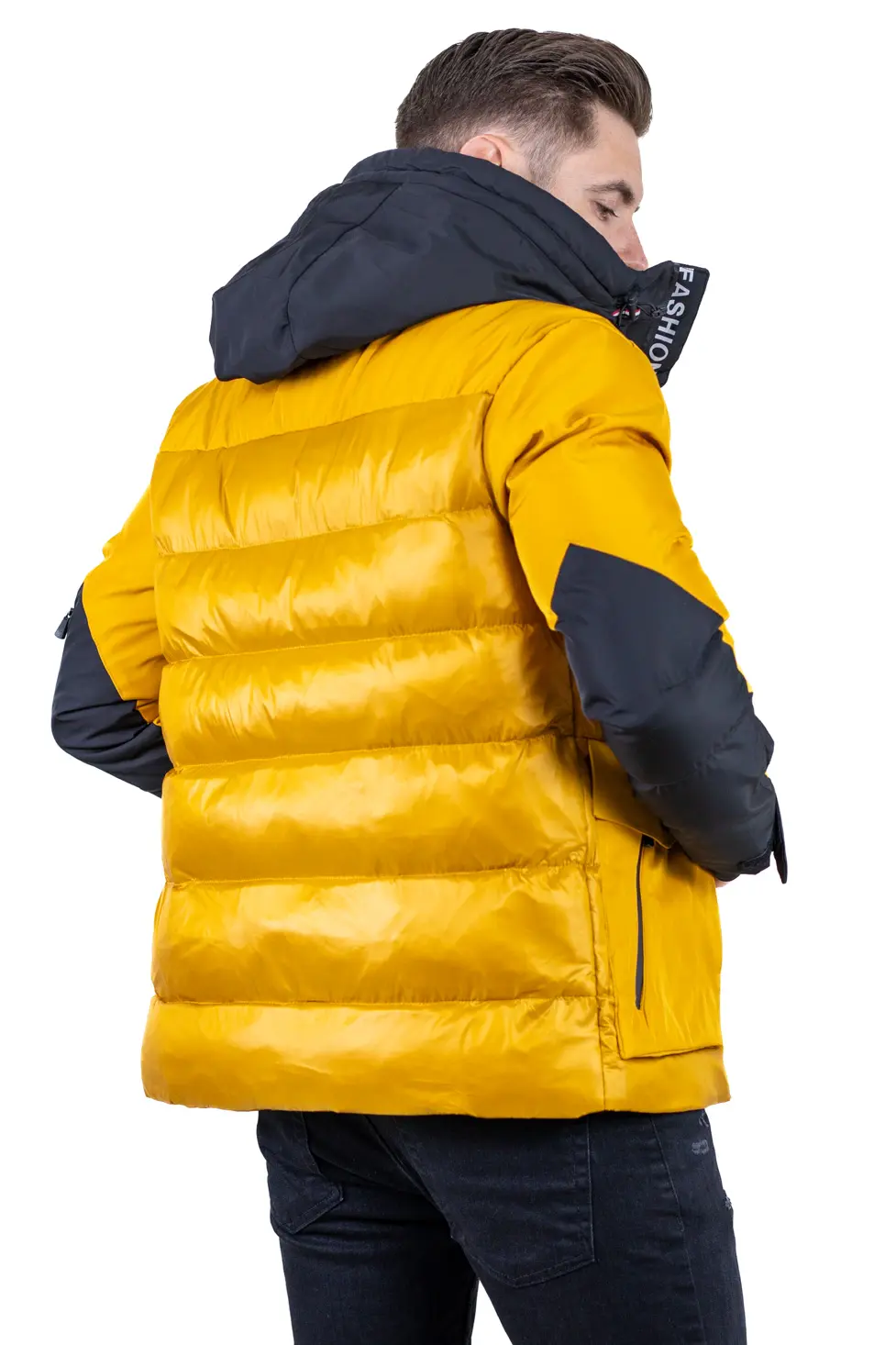 Geacă schi bărbați galbenă cu buzunare multiple [8]